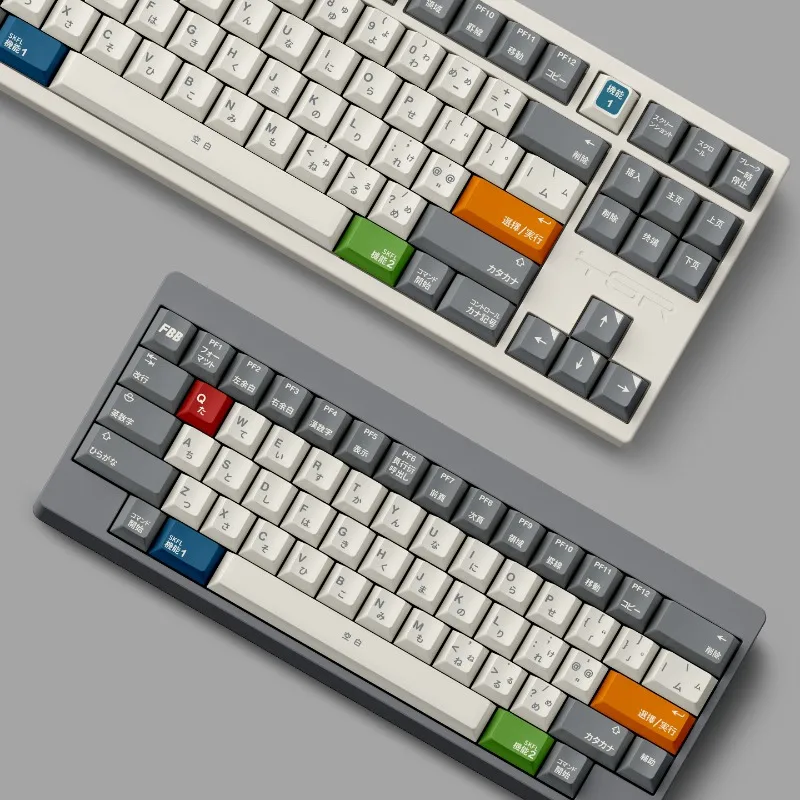 Juego de teclas con tema Retro FBB SKFL, tapa de teclado con perfil de cereza de sublimación PBT personalizada para accesorios de teclado mecánico