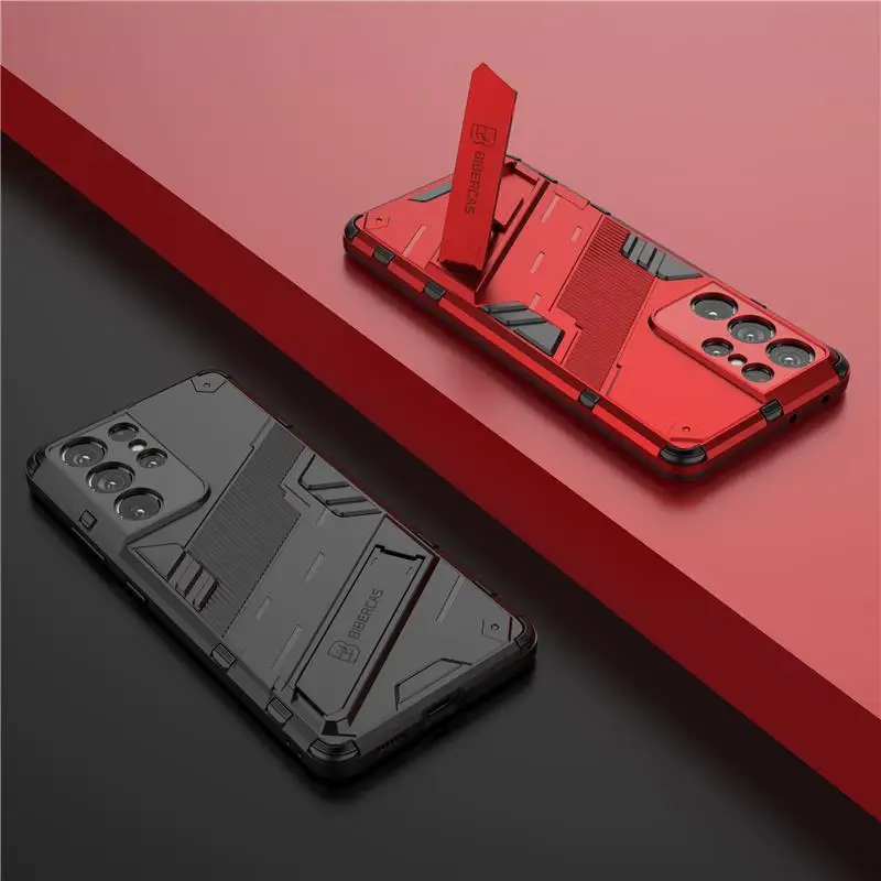 Funda Cyber a prueba de golpes con armadura sólida para Samsung S25 Ultra S24 FE Ultra Plus A54 A55 A56 A36 A26 cubierta con soporte de diseño resistente - imagen 5