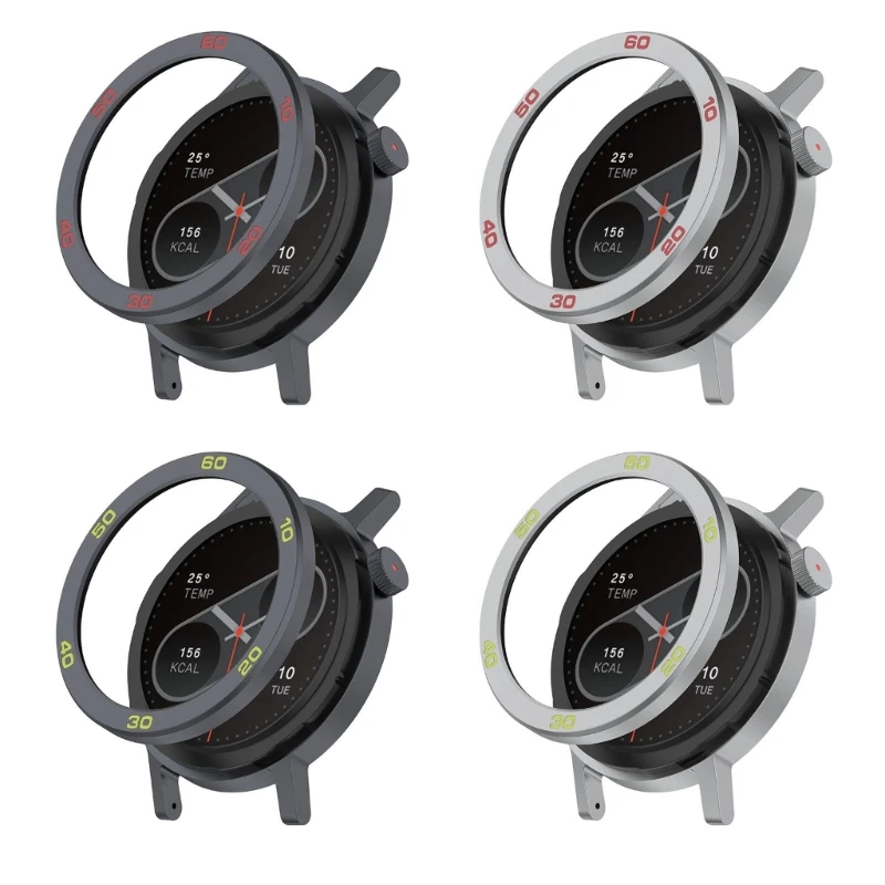 Anillo de bisel de Metal para CMF Watch Pro 2, funda protectora para reloj, cubierta de correa para CMF de Nothing Watch Pro2, carcasa + película de vidrio templado - imagen 2