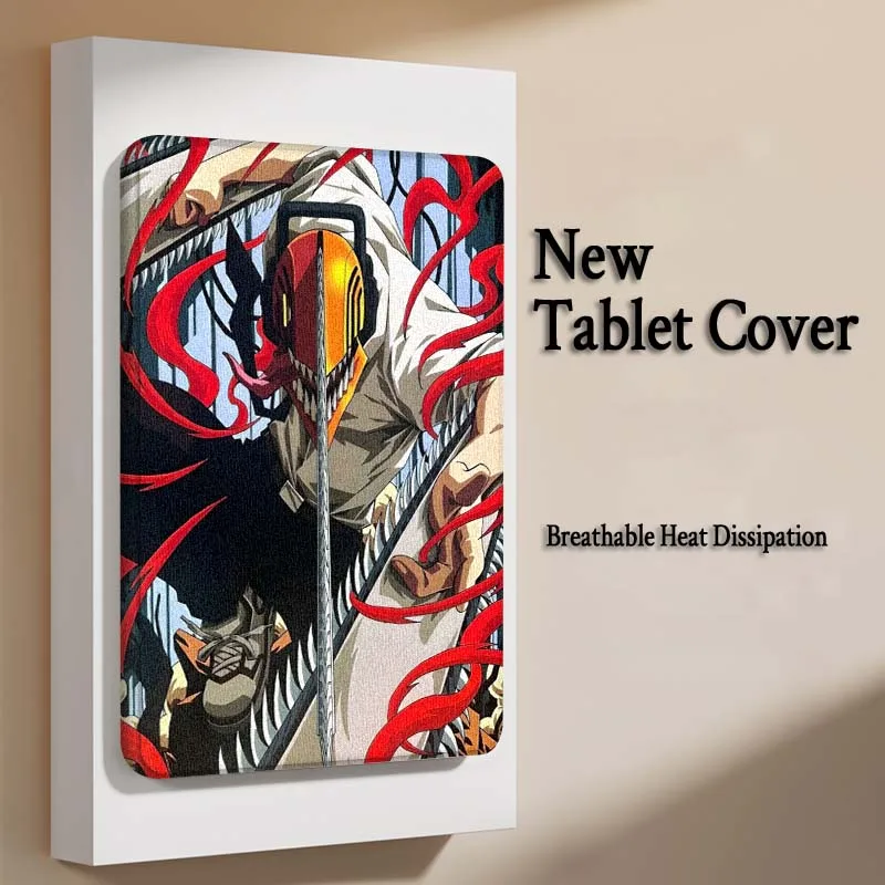 Motosierra hombre Anime Akd Denji para Xiaomi Redmi Mi Pad 2 4 5 6 6s 7 8 11 12,5 12,4 11,2 8,7 SE Pro Plus Max funda para tableta - imagen 4