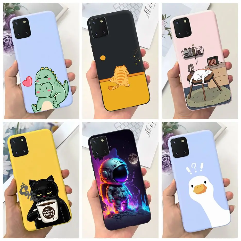 Funda de TPU suave para Samsung Galaxy Note 10 Lite, carcasa bonita pintada en caramelo, parachoques