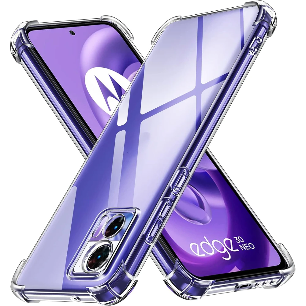 Funda de teléfono transparente y gruesa a prueba de golpes para Motorola Moto Edge 30 Fusion 20 lite 40 Neo 50 Pro 5G, funda trasera de silicona TPU