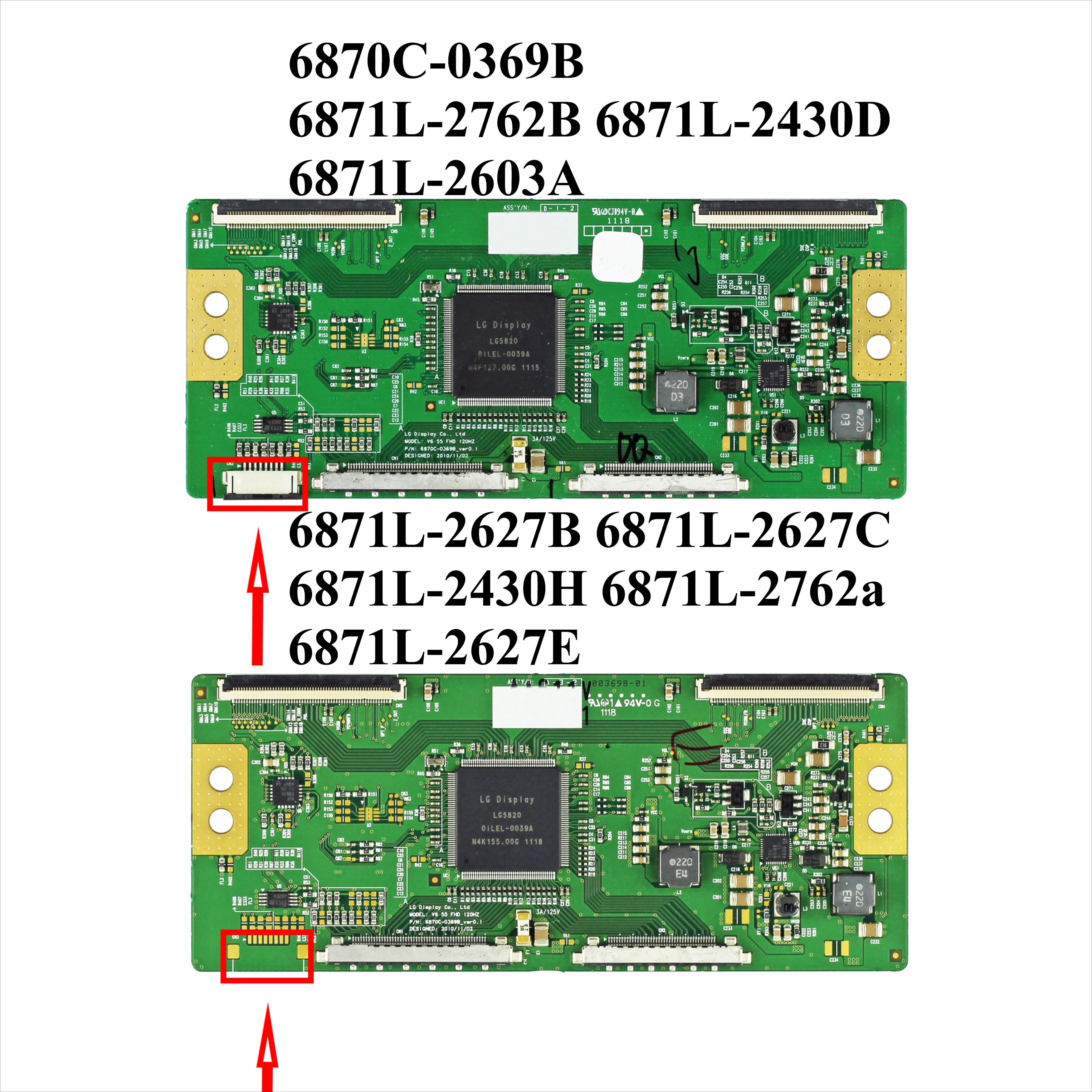 Placa lógica t-con 6870C-0369B para TV 55LW5300 55LS4500 55LV5500 55LW5600 55LW5700 55LW6500 55TL515U LE55AB1 LE55ABD1 55TL515U