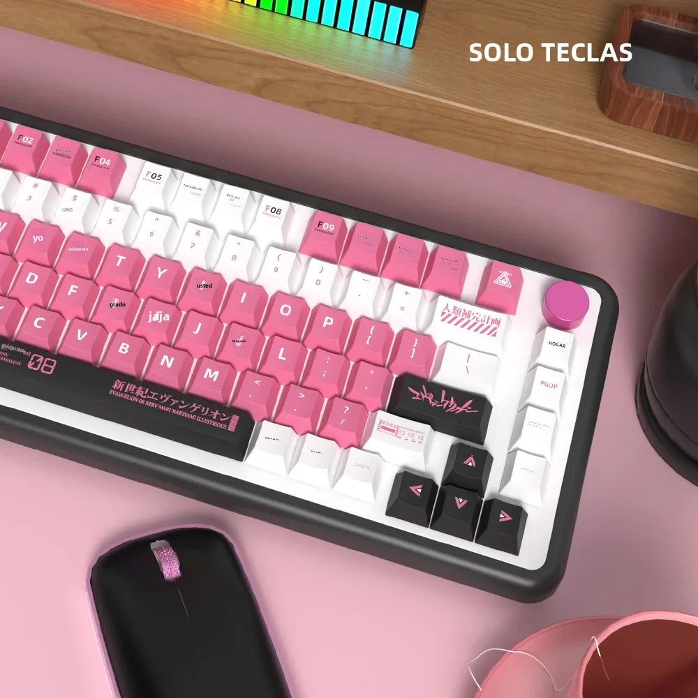 Teclas personalizadas de Anime español/francés/alemán/japonés/coreano/ruso, perfil de cereza, diseño ISO para teclado mecánico - imagen 3
