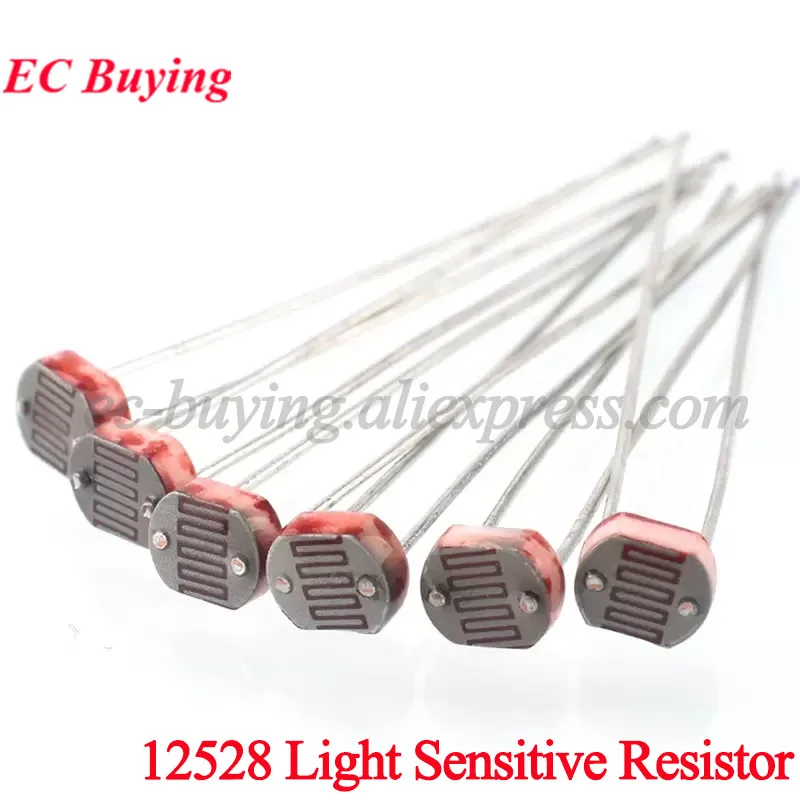100 uds/1 pieza GL12528 resistencia sensible a la luz fotorresistor de 12mm 12528 LDR resistencia dependiente GL12 foto resistencia artículo Kit Set