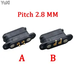 Conector Pogo Magnético con Resorte 2,8mm 2Pines Macho/Hembra 36V 2A