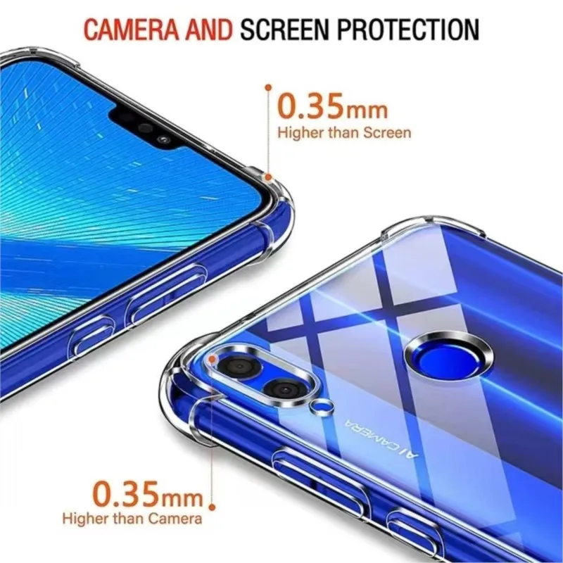 Funda transparente con bolsa de aire de 1,0 MM de espesor para Huawei Honor 10 lite P20 P30 P40 20 lite Y6 Y7 Y9 Y6P Y7P Y8S Y8P P Smart S Pro 2019 - imagen 5