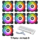 7 Fans  A Hub 9 B