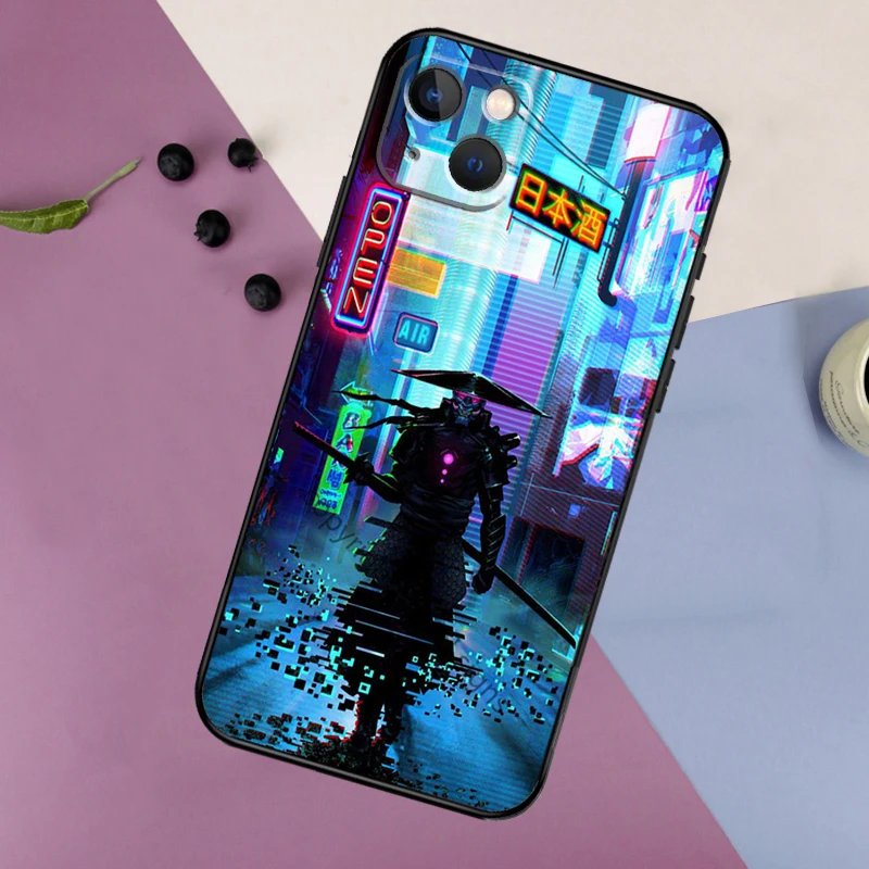 Funda de silicona japonesa Samurai Ninja para iPhone 17 15 14 13 11 12 Pro Max 16 Plus 12 13 Mini 16e 17 Air contraportada - imagen 5