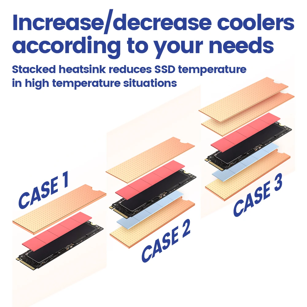 JEYI-disipador térmico M.2 de cobre NVMe 2280 SSD, radiador de disco de estado sólido con almohadilla térmica de silicona para ordenador portátil y de escritorio - imagen 5