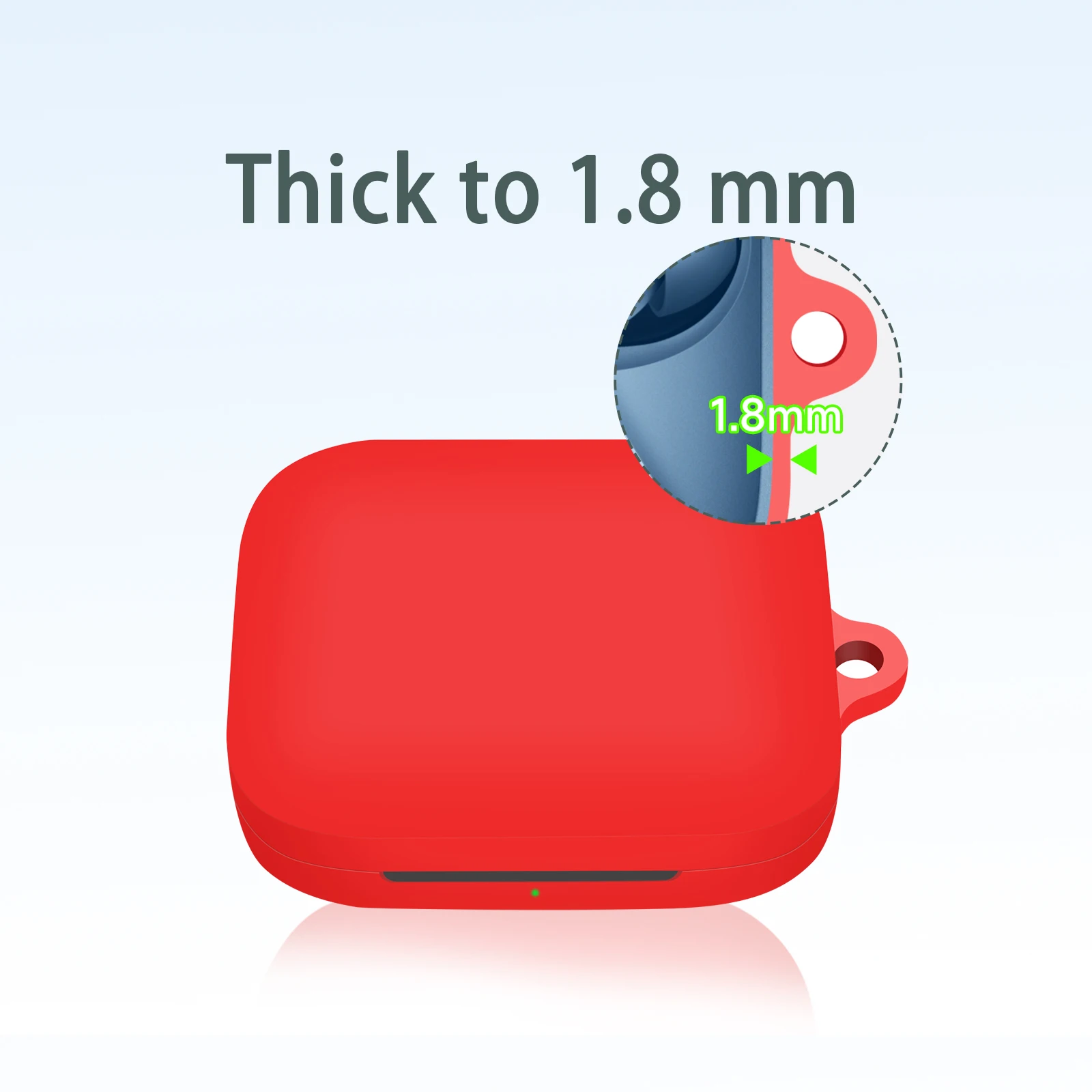 Funda protectora de silicona con gancho para auriculares, llavero para Oppo Enco X3i - imagen 2