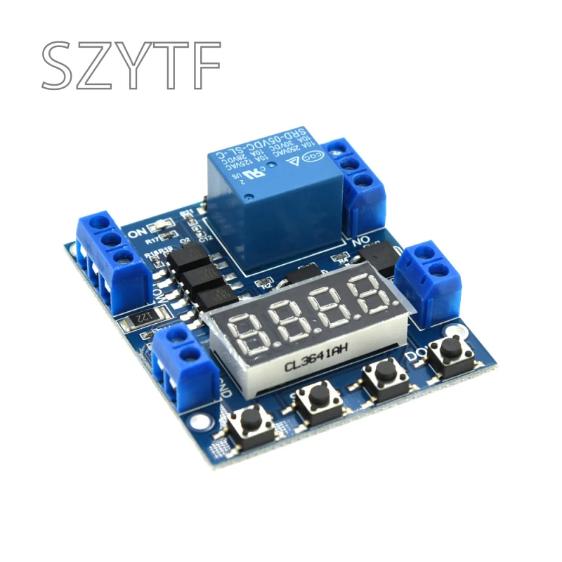 Módulo de relé fuera de retardo de 1 canal Disparador de bajo nivel Interruptor de temporizador ajustable de 5 V para control de automatización