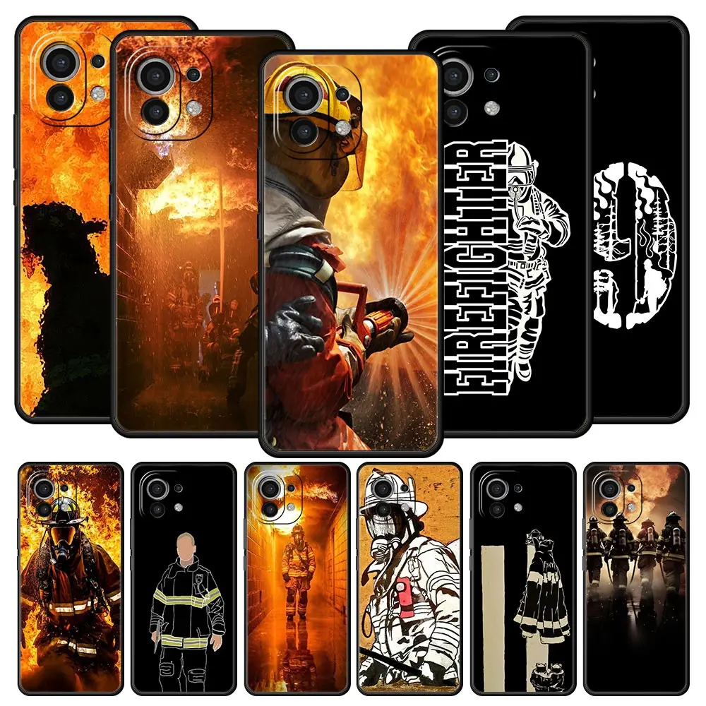 Funda de teléfono para Xiaomi Mi 15 14 14T 13T 12T Pro 12 13 11 Lite 5G 11T X6 X5 Pro funda suave de TPU bombero