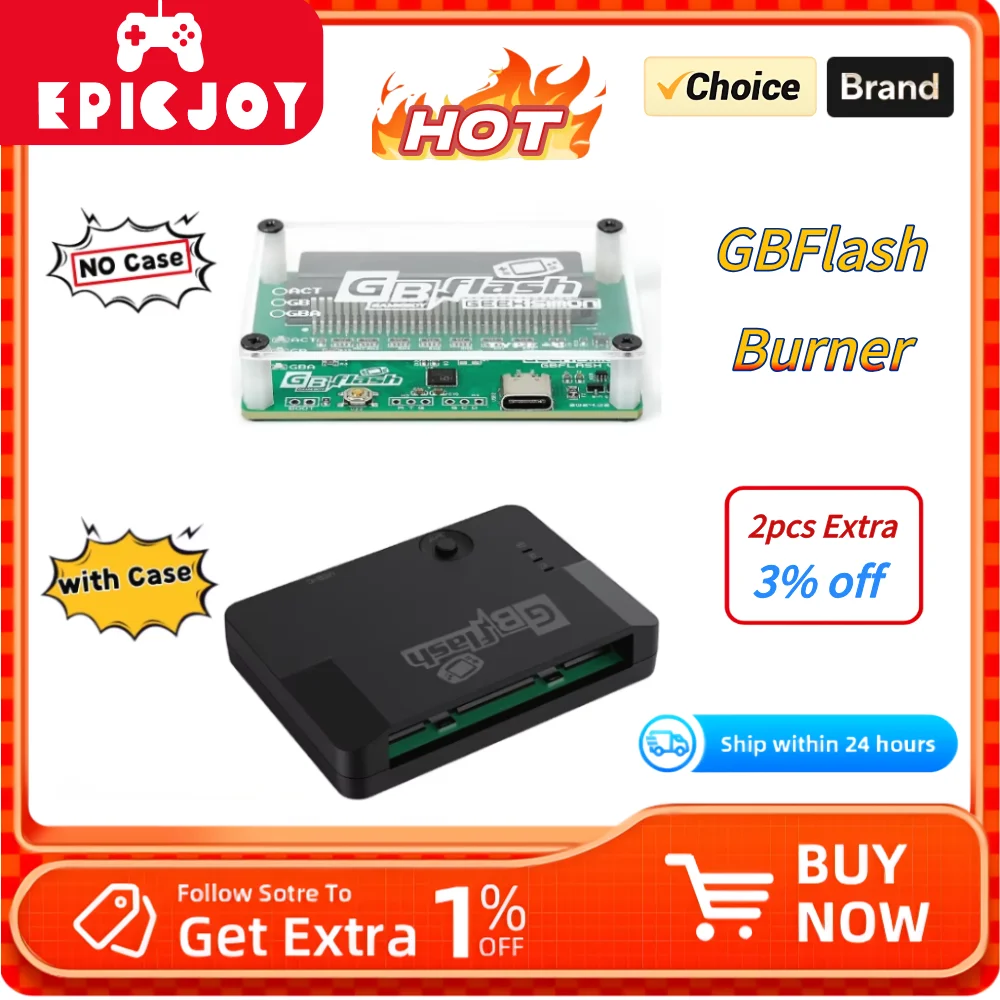 EPICJOY GBflash GBA/GBC Quemador Adaptador USB de gran diseño Sin pantalla GBflash Cart y cable de datos tipo C