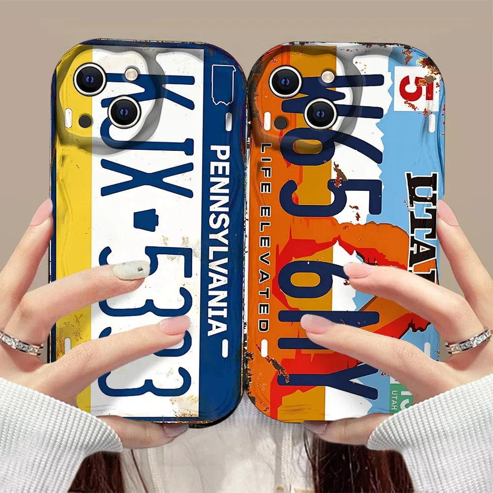 Placa de matrícula antigua Retro, funda con ondas 3D entumadas para OPPO A98 A94 A93 A92 A79 A78 A76 A58 A57 A55 A38 A33 A17 A16 A15 2020 4G 5G - imagen 4