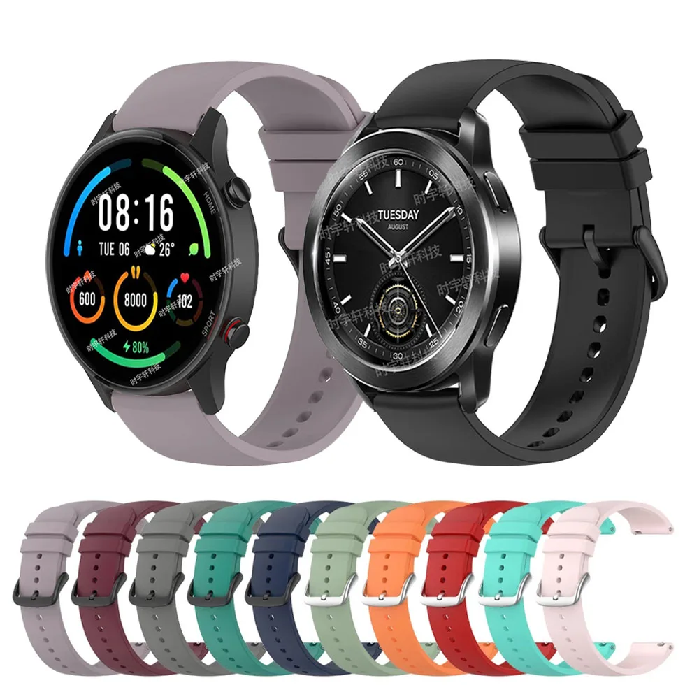 Correa deportiva de silicona para Xiaomi Watch S3, pulsera de 22mm para S1 Pro, S1 Active, S2, 42mm, 46mm, Color 2