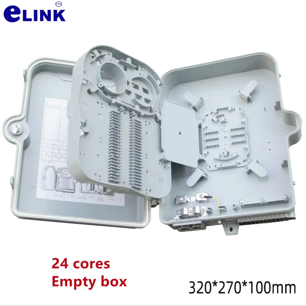Caja de distribución ftth 12/24/48 núcleos LC SC FC adaptador pigtail totalmente instalado colgar en la pared cable de fibra óptica para interiores y exteriores 24C - imagen 2