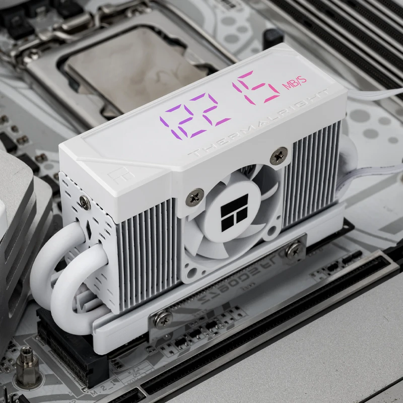 Thermalright HR-10 2280 PRO versión con pantalla Digital 4 unidades * tubo de calor de 5mm tubo de calor AGHP M.2 SSD sistema de refrigeración activa - imagen 2