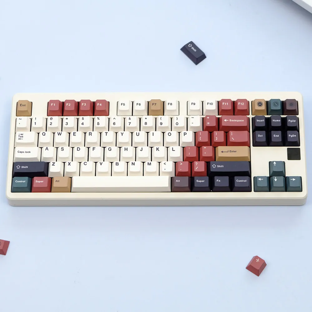 GMK teclas de luz mixta perfil Cherry 129 teclas PBT tinte sublimación teclas para teclado mecánico Wooting60