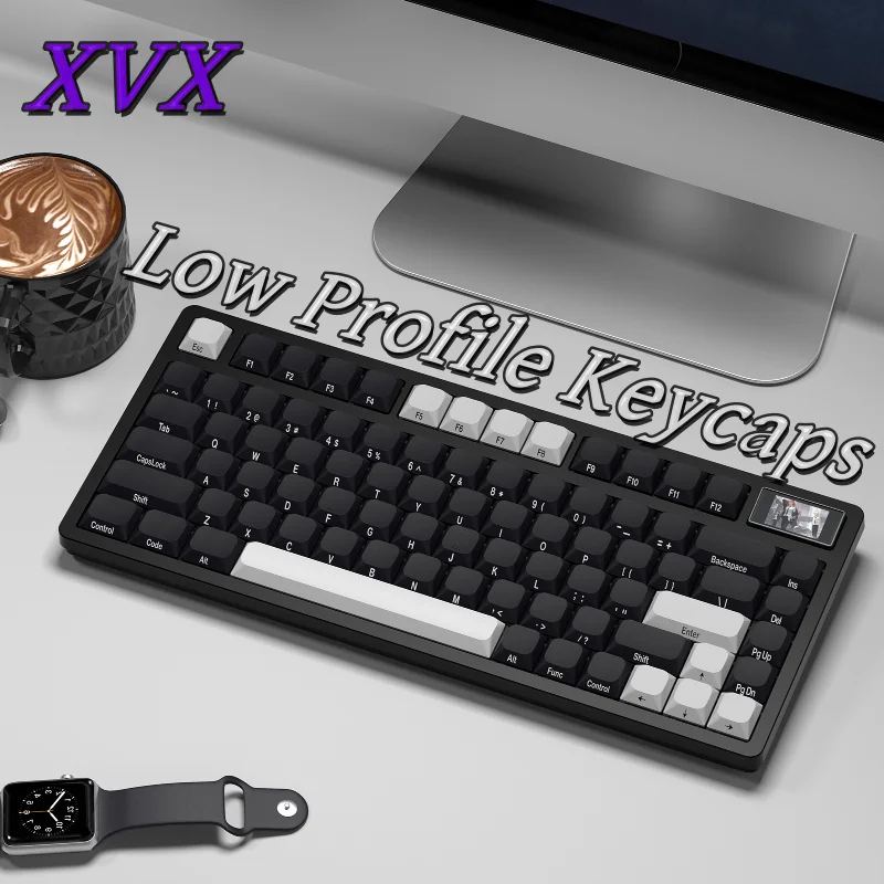 Teclas XVX Slope de perfil bajo, teclas Sub PBT de tinte de cinco lados con estampado lateral, tapa de tecla gradiente de amplia compatibilidad, 127/134 teclas - imagen 4