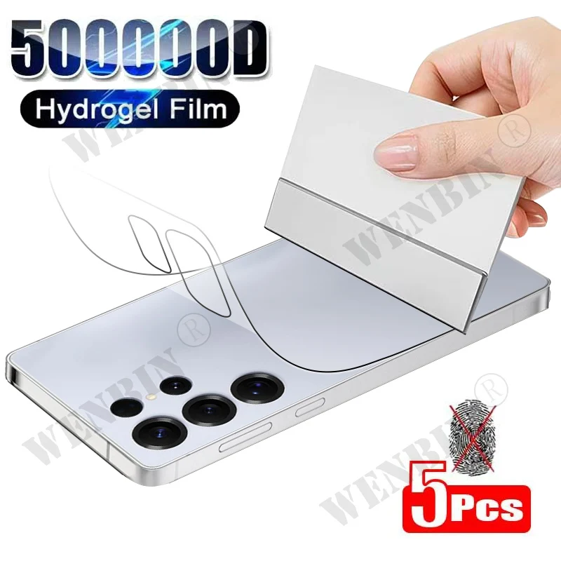 5 uds película trasera de hidrogel para Samsung S25 S24 Ultra Plus FE Protector de pantalla para Galaxy A56 A55 A36 A35 A15 A16 5G película trasera - imagen 2