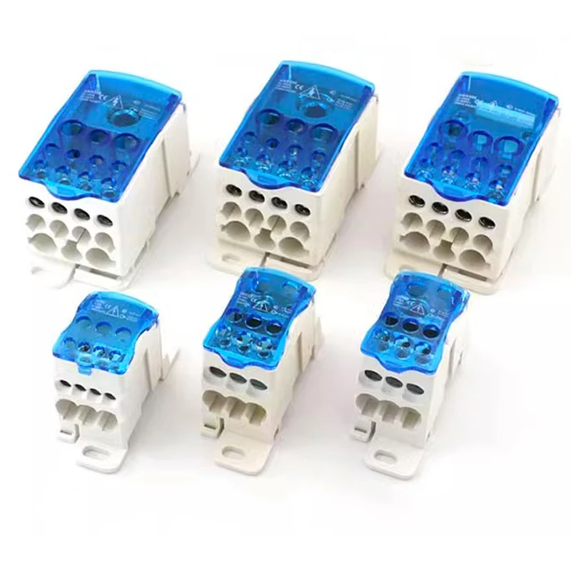 Caja de distribución, conector eléctrico de cable de alimentación, bloque de terminales de Riel Din, UKK 80A/125A/160A/250A/400A - imagen 3
