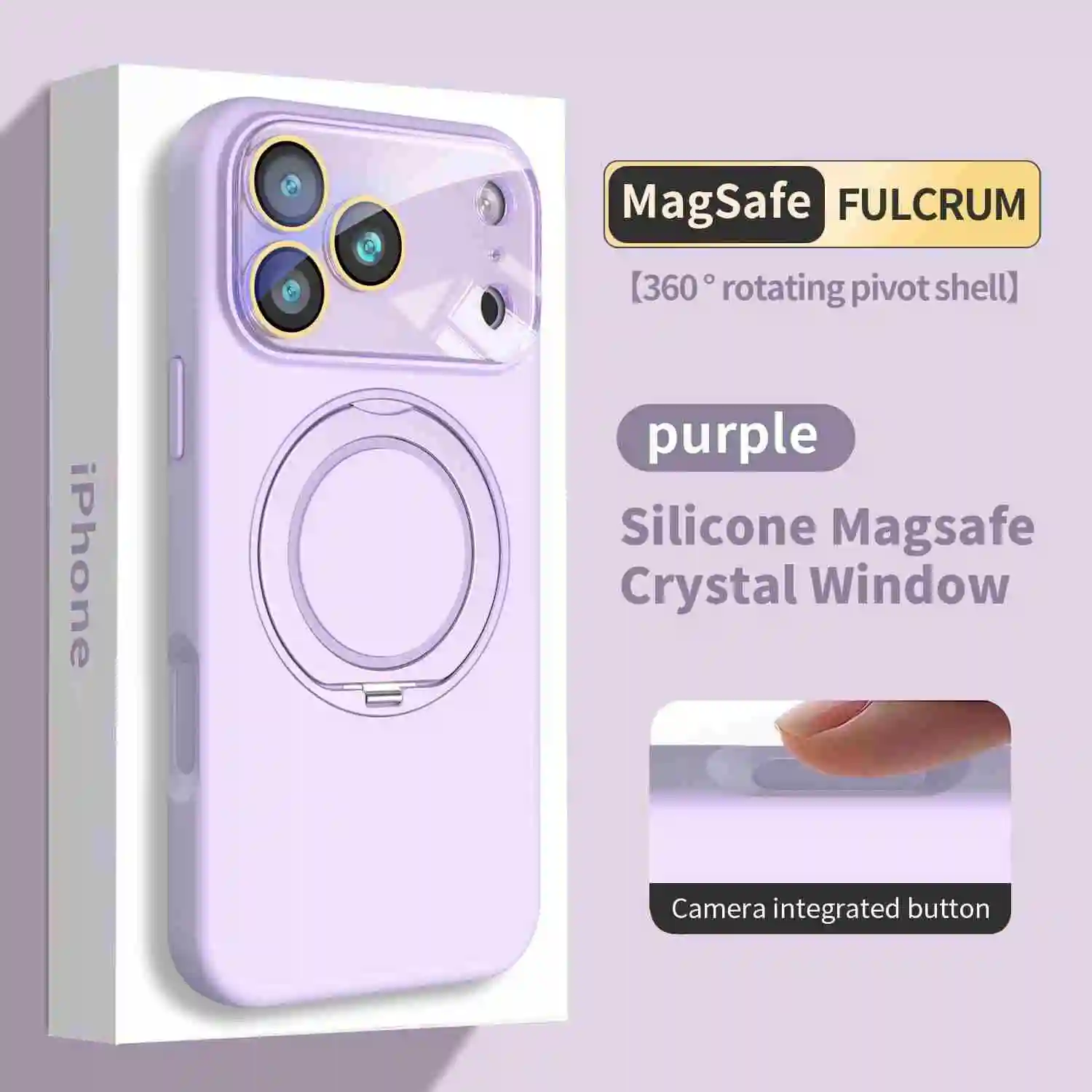 Funda de teléfono magnética de silicona líquida giratoria 360 para iPhone 17 Pro Max 16 Plus 15 14 13 12 para cubierta de carga inalámbrica Magsafe - imagen 2