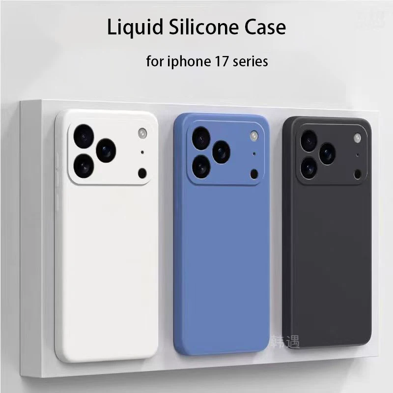 Funda cuadrada de silicona líquida para teléfono Apple iPhone 17 Pro Max 17 Air Soft Cover