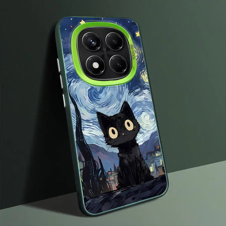 Funda de gato cielo estrellado para Xiaomi Redmi Note 10Lite 14 Pro Plus 11s 12s 9s 10s 13 12 11 funda trasera para teléfono - imagen 5