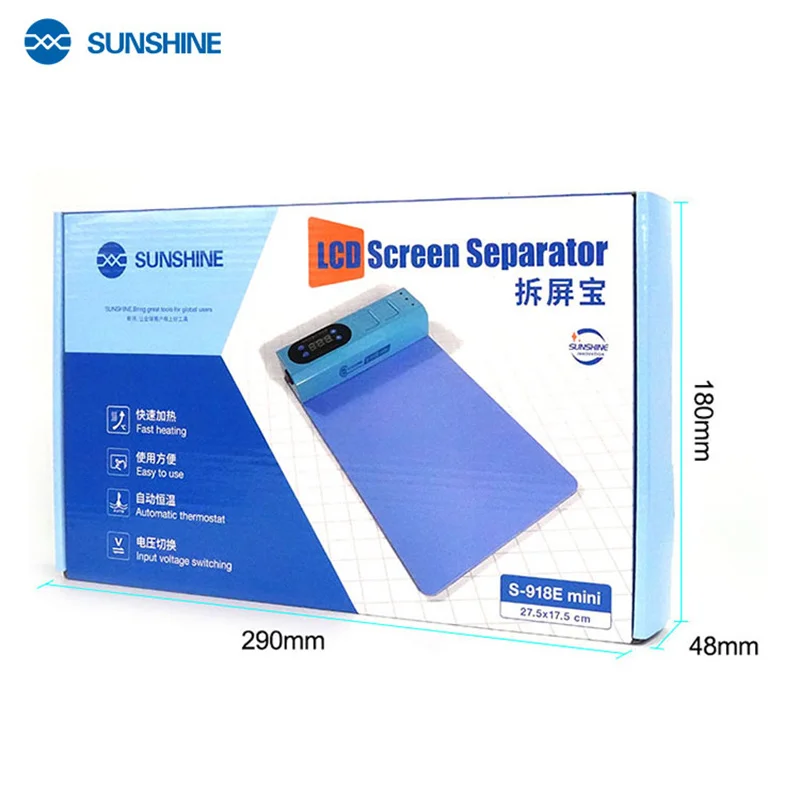 SUNSHINE S-918E MINI separador de pantalla LCD para reparación de teléfonos móviles máquina de eliminación de pantalla rápida de calentamiento rápido - imagen 5