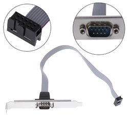 Placa Puerto COM DB9 RS232 9 Pines con Cable Cinta y Soporte