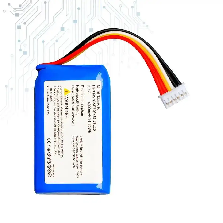 Batería de altavoz inalámbrico Bluetooth 4000Mah GSP103465 para Jbl Link 10 Link10 segura - imagen 2