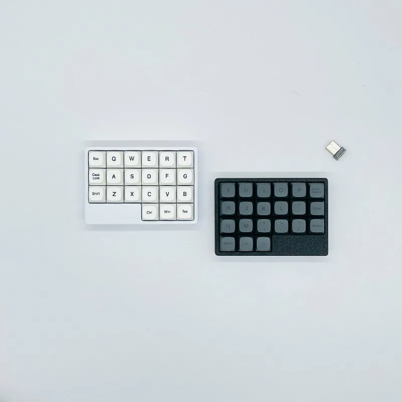 PLANK-Kit de teclado dividido inalámbrico, personalizado, 2,4G, intercambio en caliente, impresión 3D, 42 teclas, Mini teclado ergonómico con VIAL dividido, teclado de oficina - imagen 5