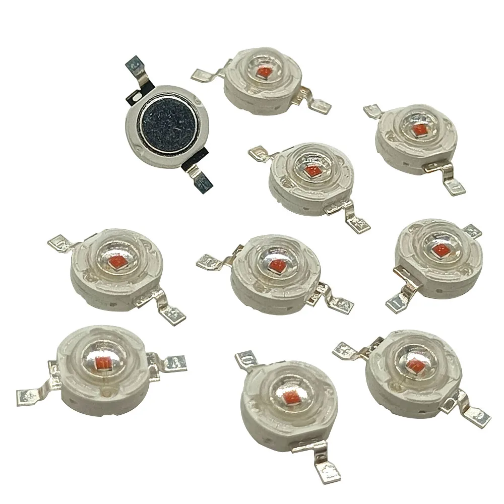 50 UDS-100 Uds 3W Chip LED de alta potencia amarillo 590-595nm ámbar 595-600nm naranja 600-605nm DC2.2-2.6V para semáforo de emergencia - imagen 4