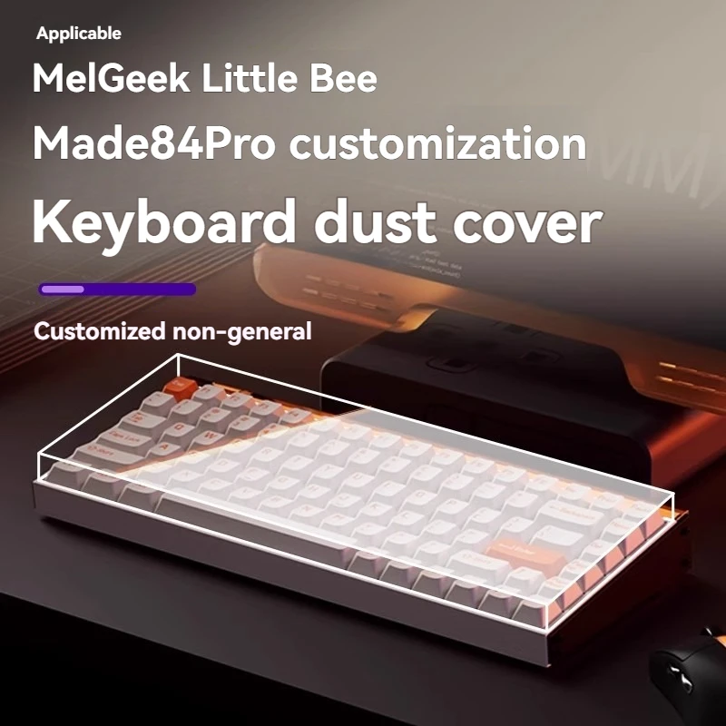MelGeek Mojo68/84 Made68Pro/84 Pro cubierta antipolvo para teclado transparente holográfica impermeable cubierta protectora para teclado personalizada - imagen 2