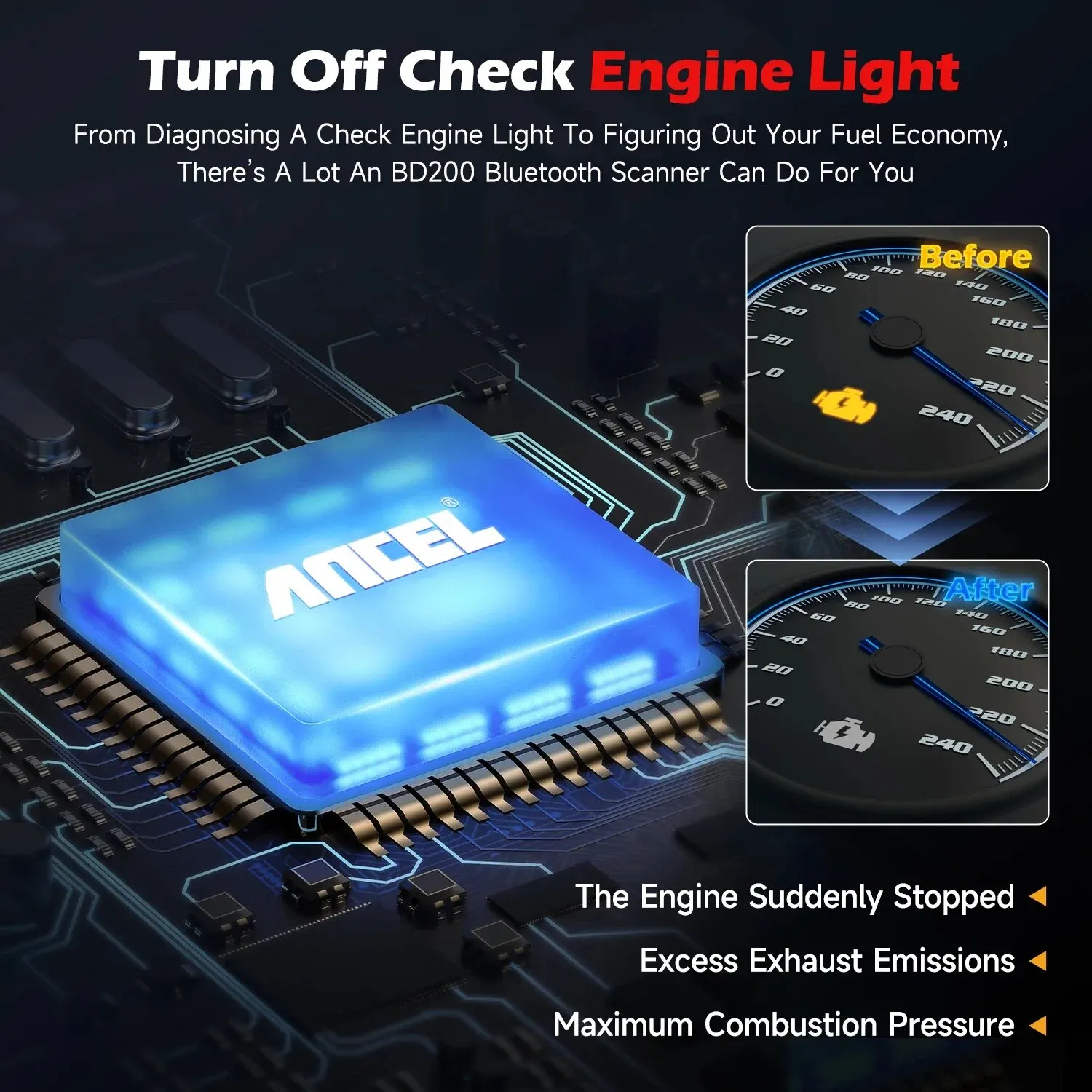 2024 ANCEL BD200 OBD2 escáner Bluetooth 5,0 lector de código probador de batería de falla del motor herramientas de diagnóstico de coche para Android IOS iPad - imagen 5