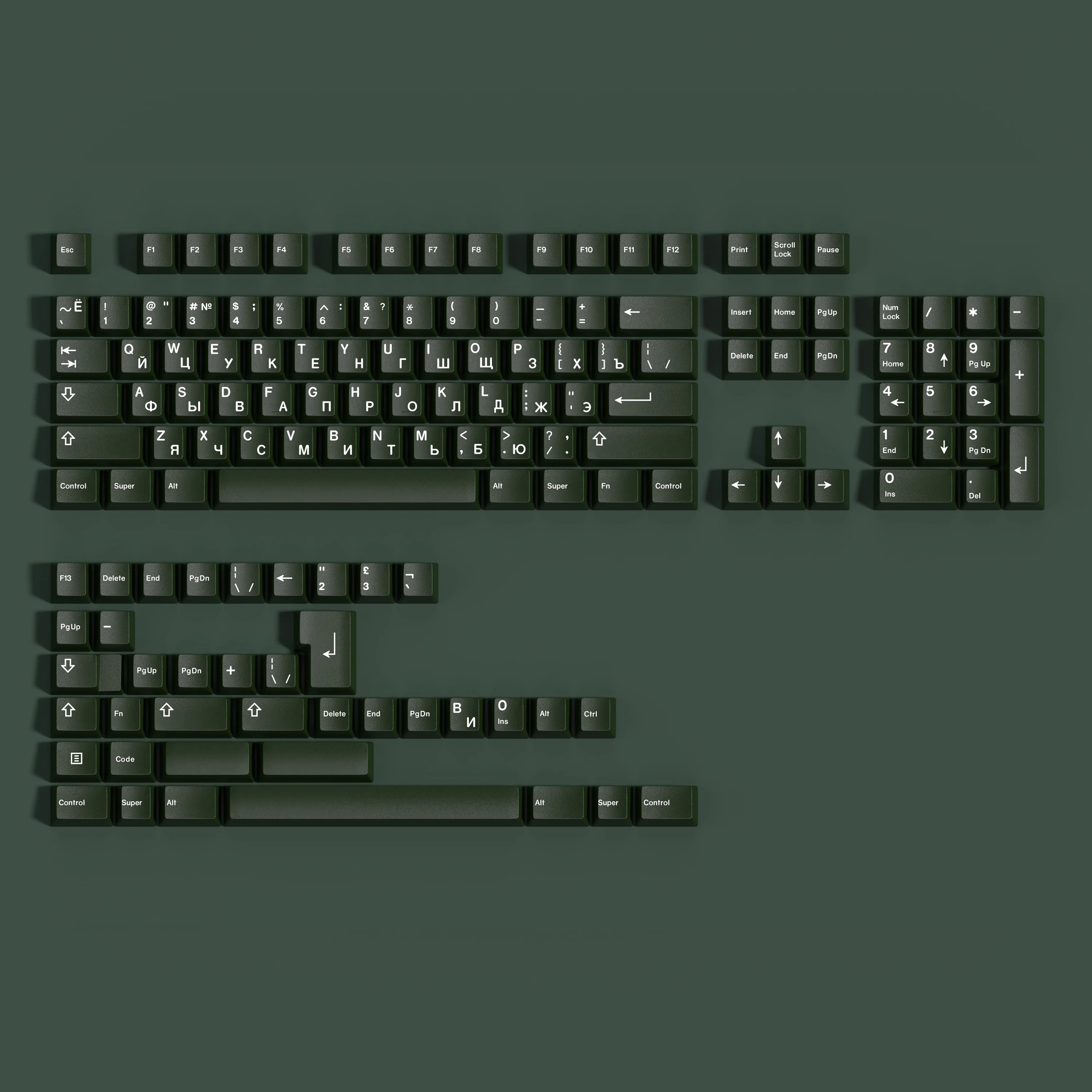 Teclas de Esmeralda rusa de 143 teclas, teclas totalmente verdes, perfil de cereza, sublimación de tinte PBT para teclas de teclado MX, diseño ANSI/ISO