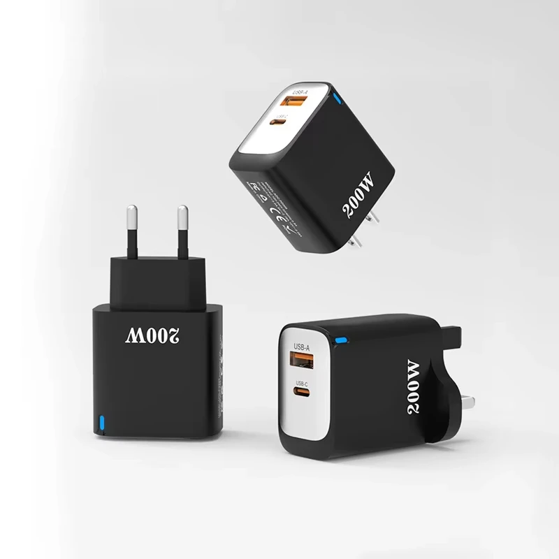 Cargador MIJIA de 200W, carga rápida multipuerto, UE/EE. UU./Reino Unido QC 3,0 PD, USB tipo C, cabezal de cargador de teléfono móvil para iPhone, Huawei y Samsung - imagen 2