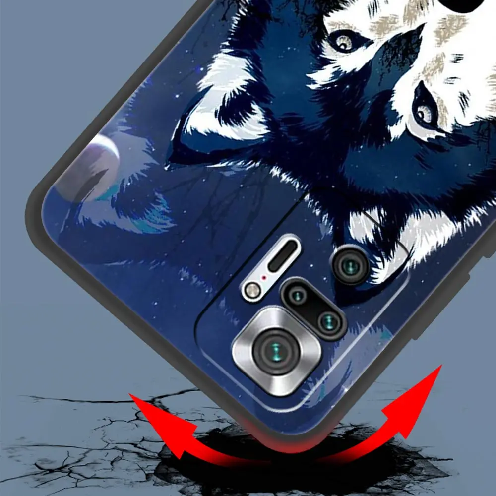 Funda de teléfono Animal Lobo para Xiaomi Redmi Note 12 12 11 10 Pro 9S 9 8 7 9T 8T 9C 9A 8A 10C 5G 10S K50 Gaming funda de silicona suave - imagen 5