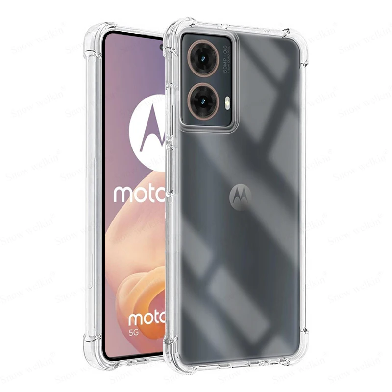Funda de protección completa para Motorola Moto G85 Airbags Buffer, funda trasera transparente a prueba de golpes, TPU suave, 5G - imagen 3