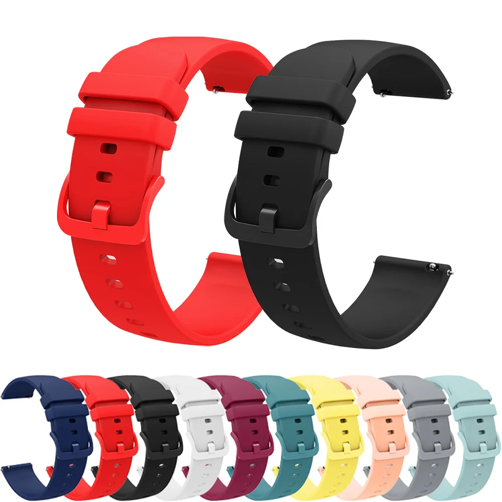 Correa de silicona de 18mm, 20mm y 22mm para reloj Garmin Vivoactive 3 4 4S Venu para Samsung Active Huawei Watch GT 2 46mm Amazfit GTR