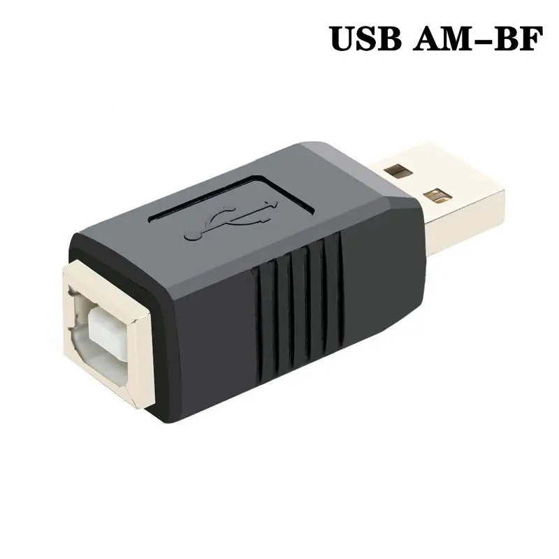 Adaptador de puerto cuadrado de impresora B macho a B hembra, codo de 90 grados a AM AF Micro/Mini, enchufe de conversión de extensión de datos de 5 pines - imagen 3