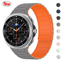 Muñequeras magnéticas de silicona para Samsung Galaxy Watch8 Classic, pulsera de 46mm, correa de repuesto para reloj Galaxy Watch8 de 44/40mm