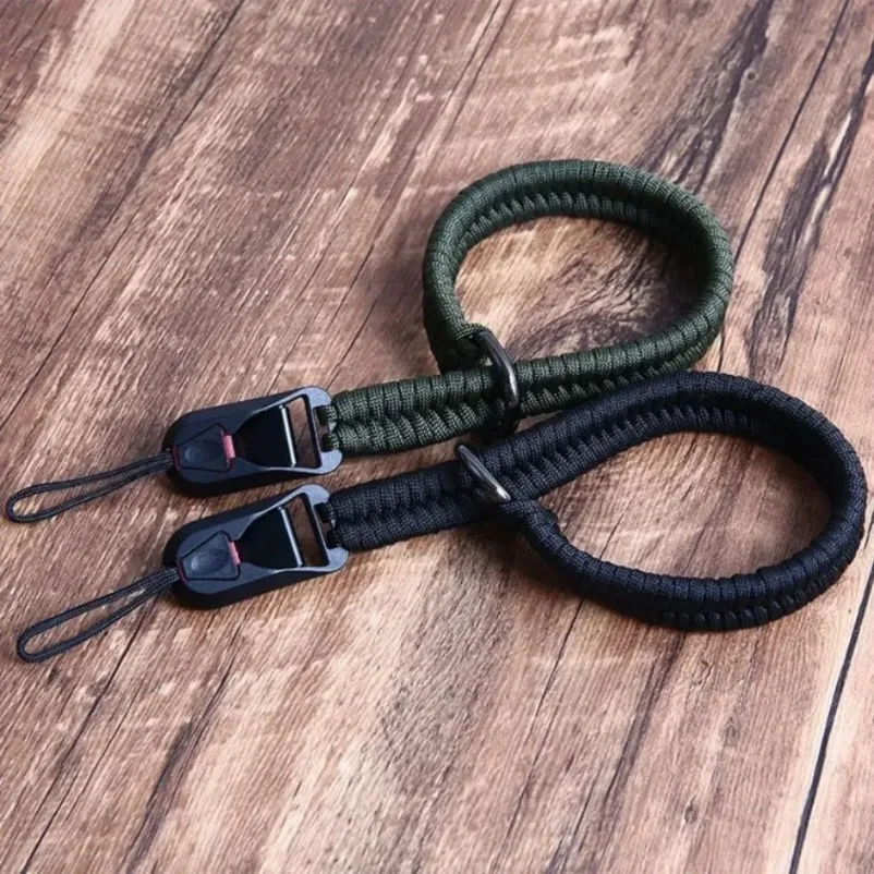Correa de mano tejida con hebilla de liberación rápida, pulsera de cuerda para Leica Sony, Fujifilm, Fuji, Canon, cámara Nikon - imagen 3