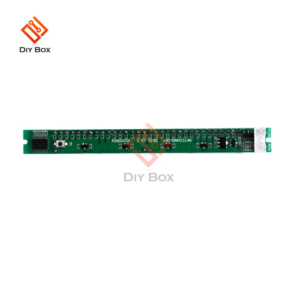 Medidor VU de 32 niveles, placa amplificadora estéreo, tablero de velocidad de luz ajustable, modo AGC, KITS DIY - imagen 3