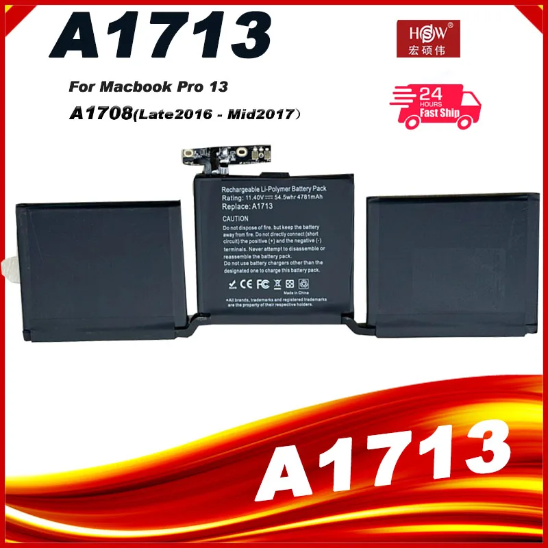 Batería de ordenador portátil A1713 para Apple MacBook Pro, 13 pulgadas, A1708, 2016, 2017, EMC, 2978, 3164, 020-00946, con herramientas - imagen 4