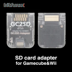 Bitfunx GC2SD Adaptador de tarjeta Micro SD para cargador NGC Swiss GC para consola Nintendo GameCube Wii