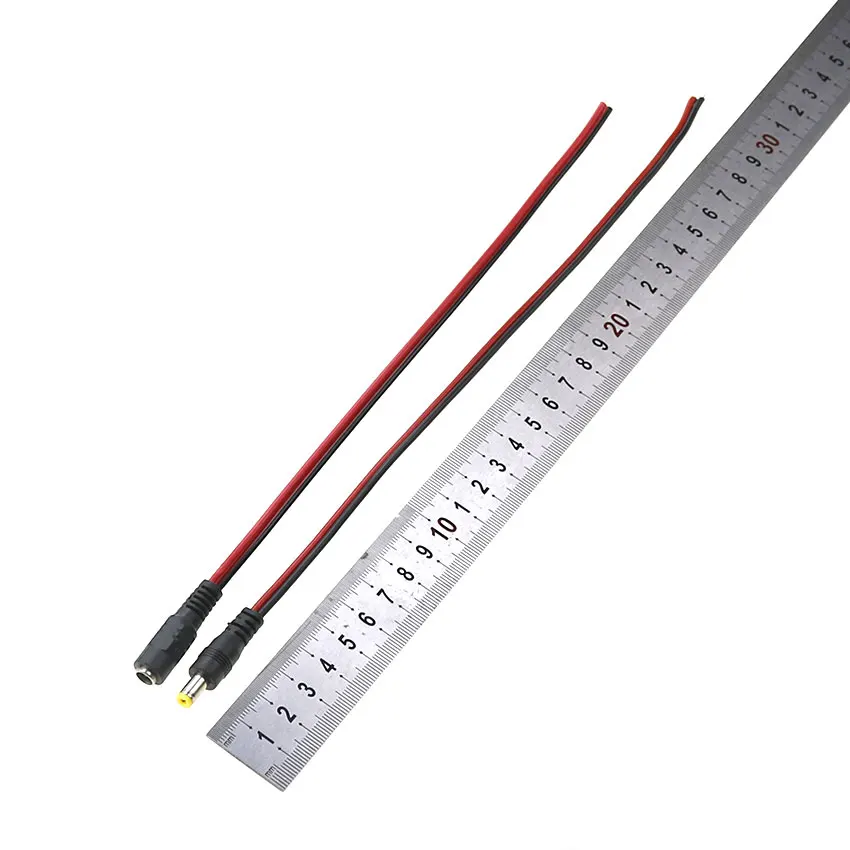 Cltgxdd-Adaptador de Cable de alimentación CC, conector macho y hembra soldado de 12V CC, 5,5x2,1mm, para tira de luz LED, cámara CCTV - imagen 4