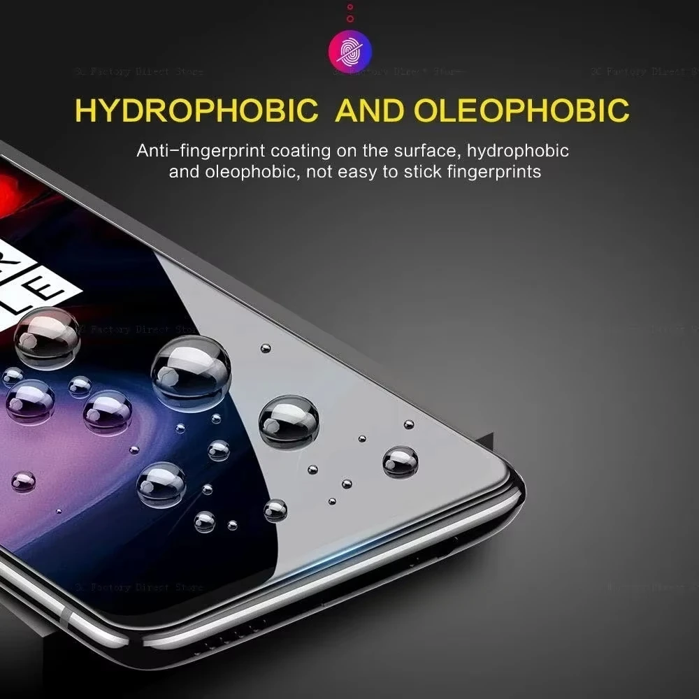 Protector de pantalla de vidrio templado para Oneplus 9 9R Ace Pro 8T 7T 6 6T 5 5T 7 chapado Nano película antihuellas anti-luz azul - imagen 2