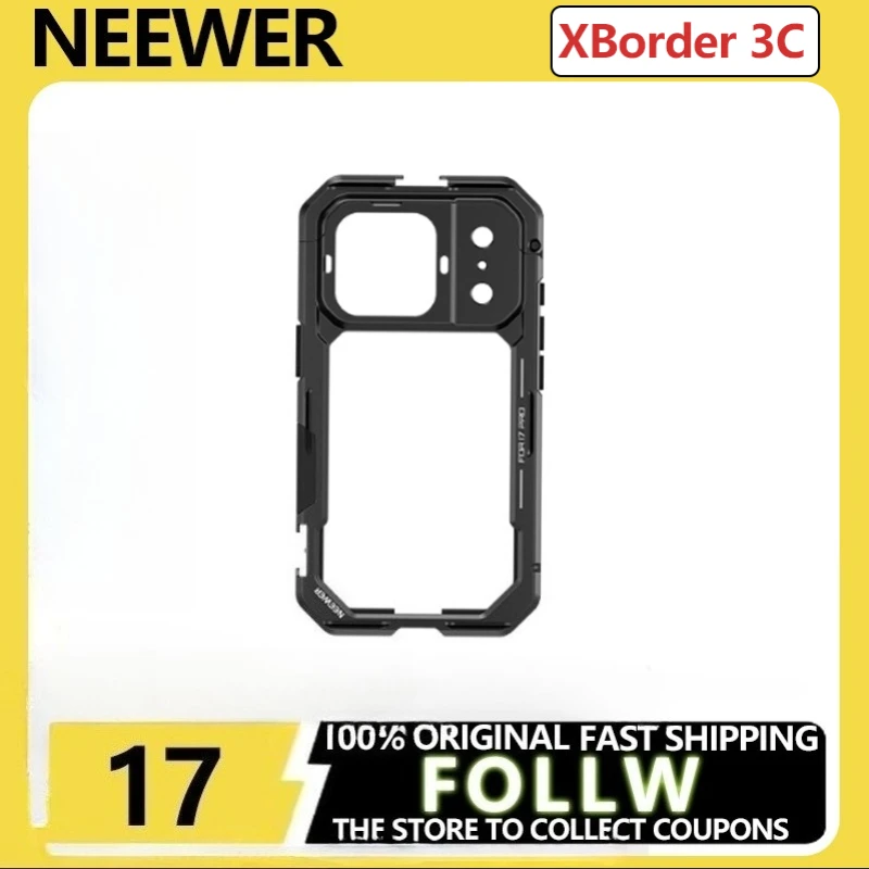 NEEWER Jaula de teléfono para IPhone 17 Pro Max IPhone 17 Pro Plataforma de fabricación de películas portátil con soporte de filtro de lente externa y mango lateral - imagen 2